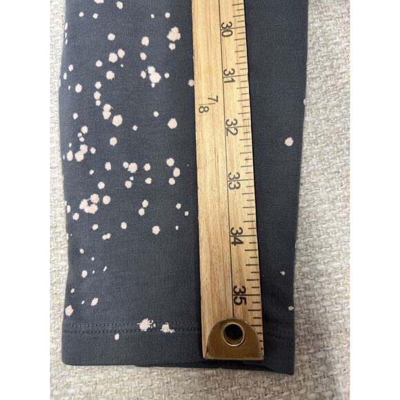 Bobi LA Legging Pant Drawstring Pull On Gray w/ Pinkish Paint Splatter Detail XS - Picture 8 of 13